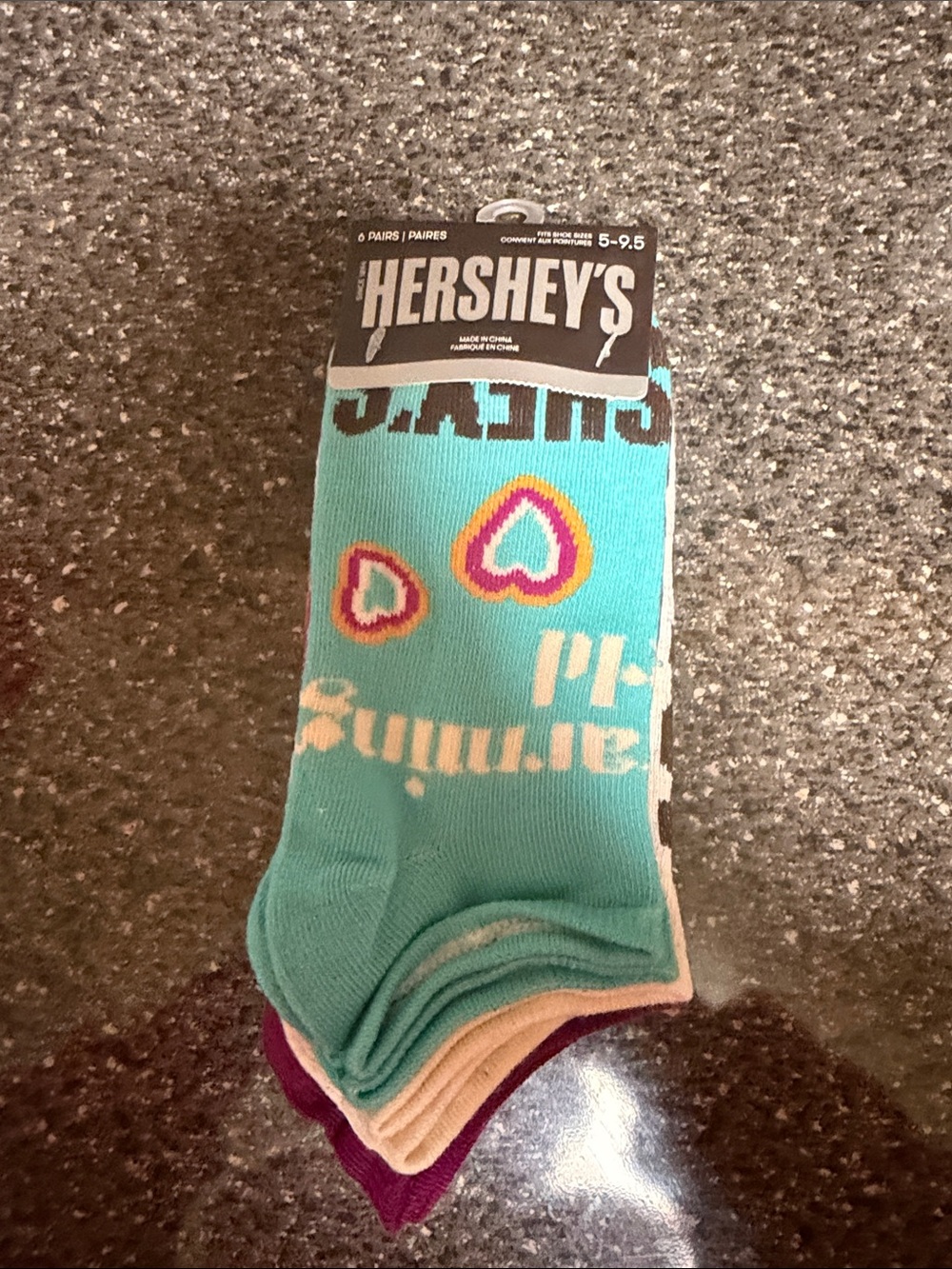 Hersheys novelty ankle socks 6 pairs